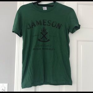 Jameson Irish Whisky logo ladies green t shirt.